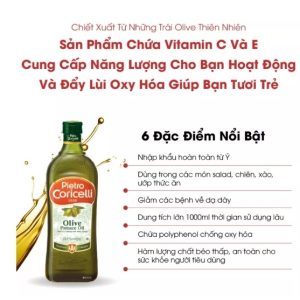 Dầu Oliu Kojin CHÍNH HÃNG Ý Dầu Olive Pomace Được Chiết Xuất Từ Quả Tươi Chai Thủy Tinh 1L Hàng Mới Về